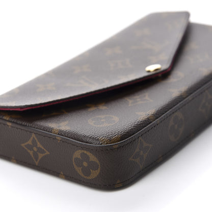 Louis Vuitton Monogram Pochette Felicie Chain Wallet Fuchsia 6 of 14