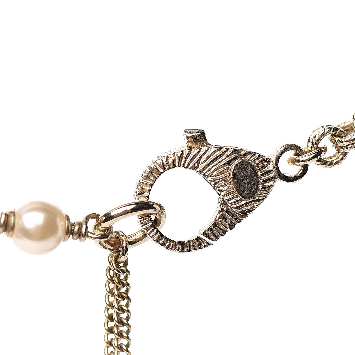 Pearl CC Short Necklace Gold