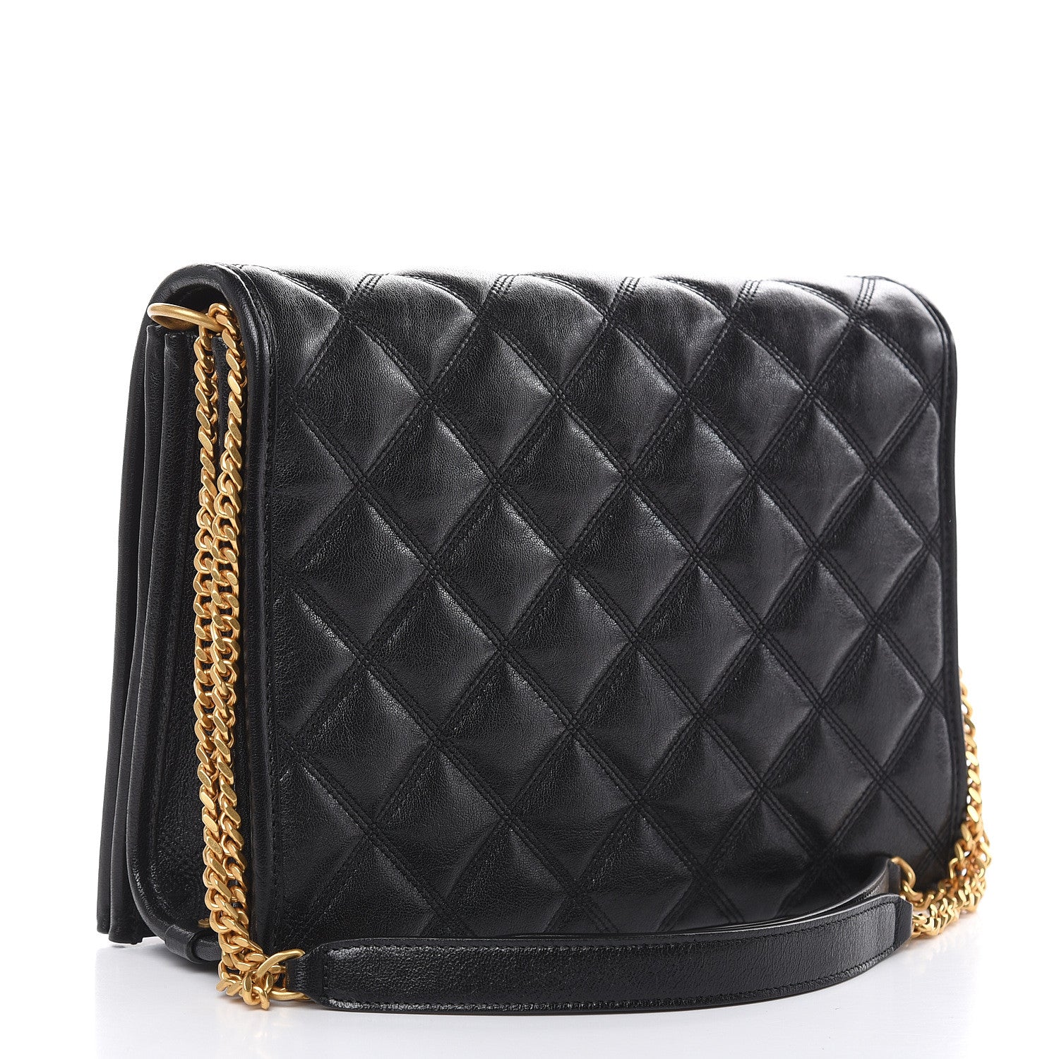 Saint Laurent Lambskin Quilted Small Becky Chain Bag Black 3 of 9