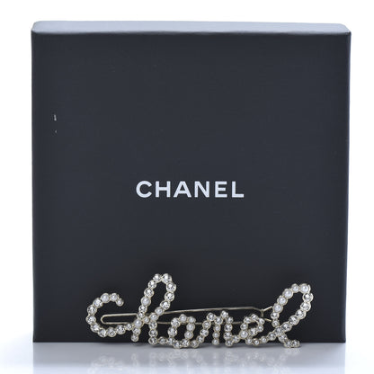 Chanel Metal Glass Swirling Pearls Hair Clip Gold 4 of 4