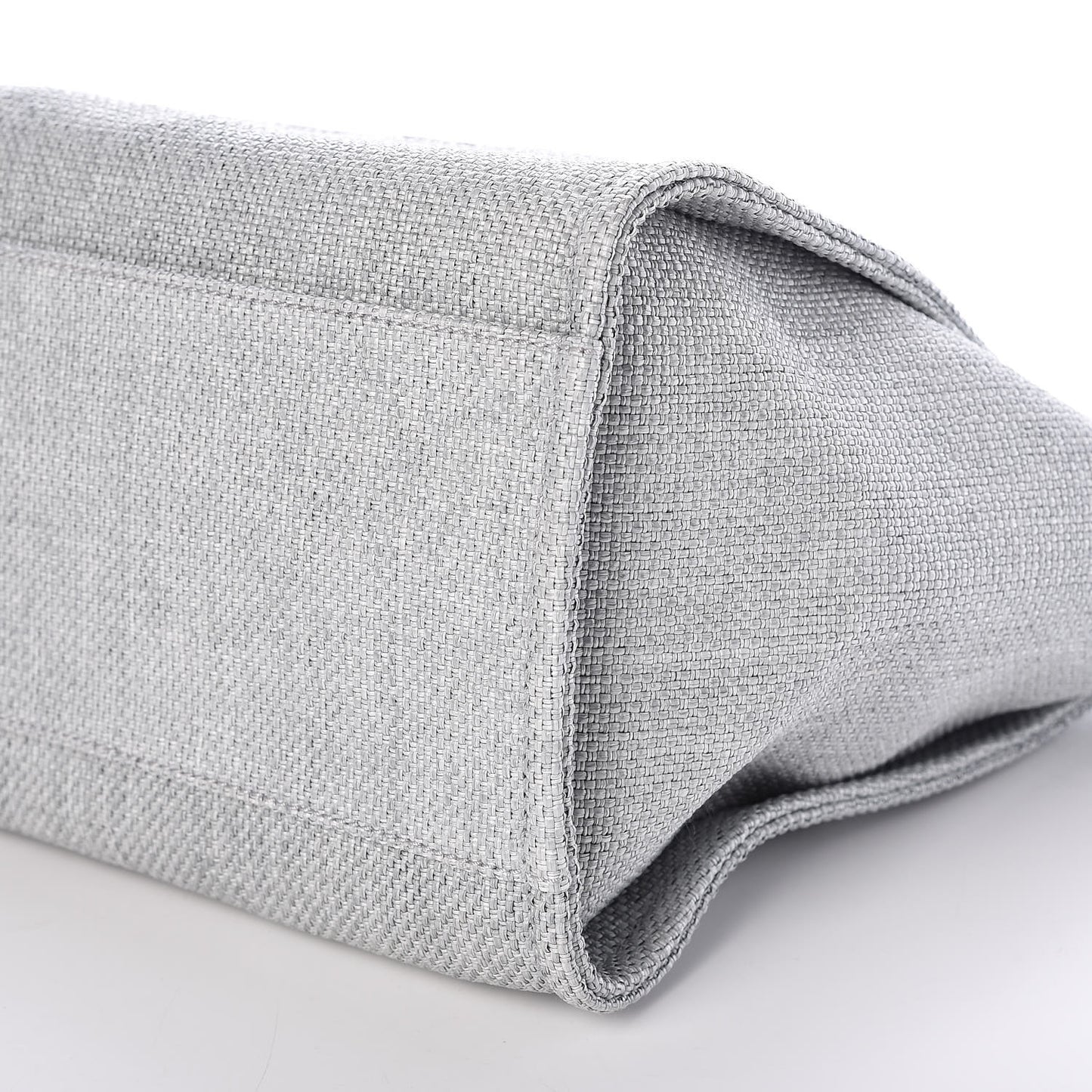 Woven Straw Raffia Large Deauville Tote Grey