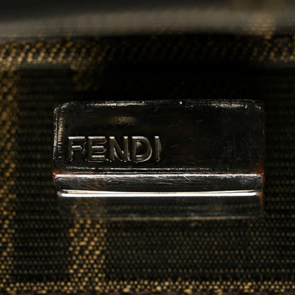 Fendi Fabric Jacquard FF 1974 Woven Knotted Mini Peekaboo I SEE U Satchel Tobacco Moro 7 of 11