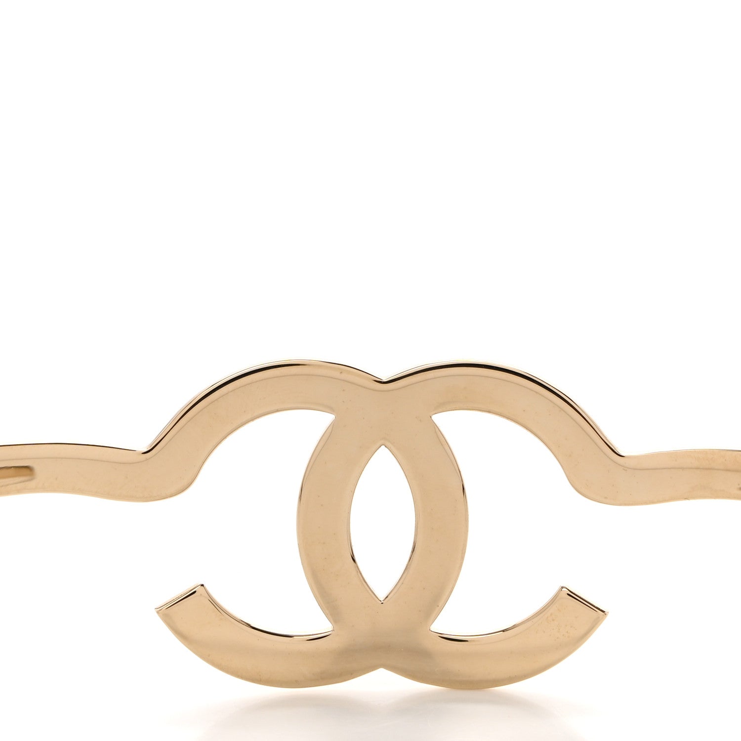 Chanel Metal CC Headband Light Gold 4 of 5