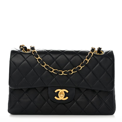 Chanel Lambskin Quilted Small Double Flap Navy 1 of 13