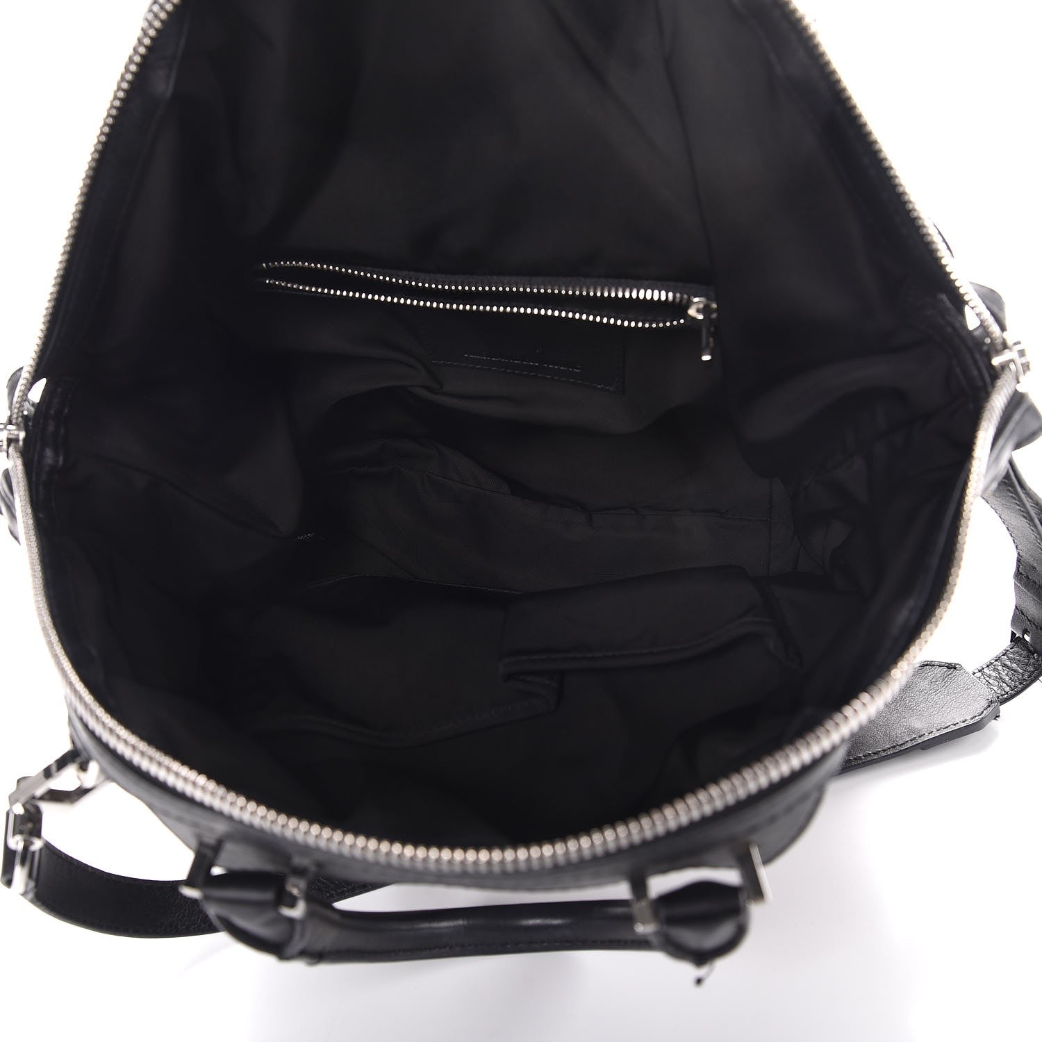 Alexander Wang Trimmed Fleece Suede Small Emile Black Silver Hardware 6 of 15