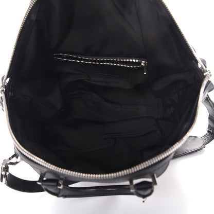 Alexander Wang Trimmed Fleece Suede Small Emile Black Silver Hardware 6 of 15