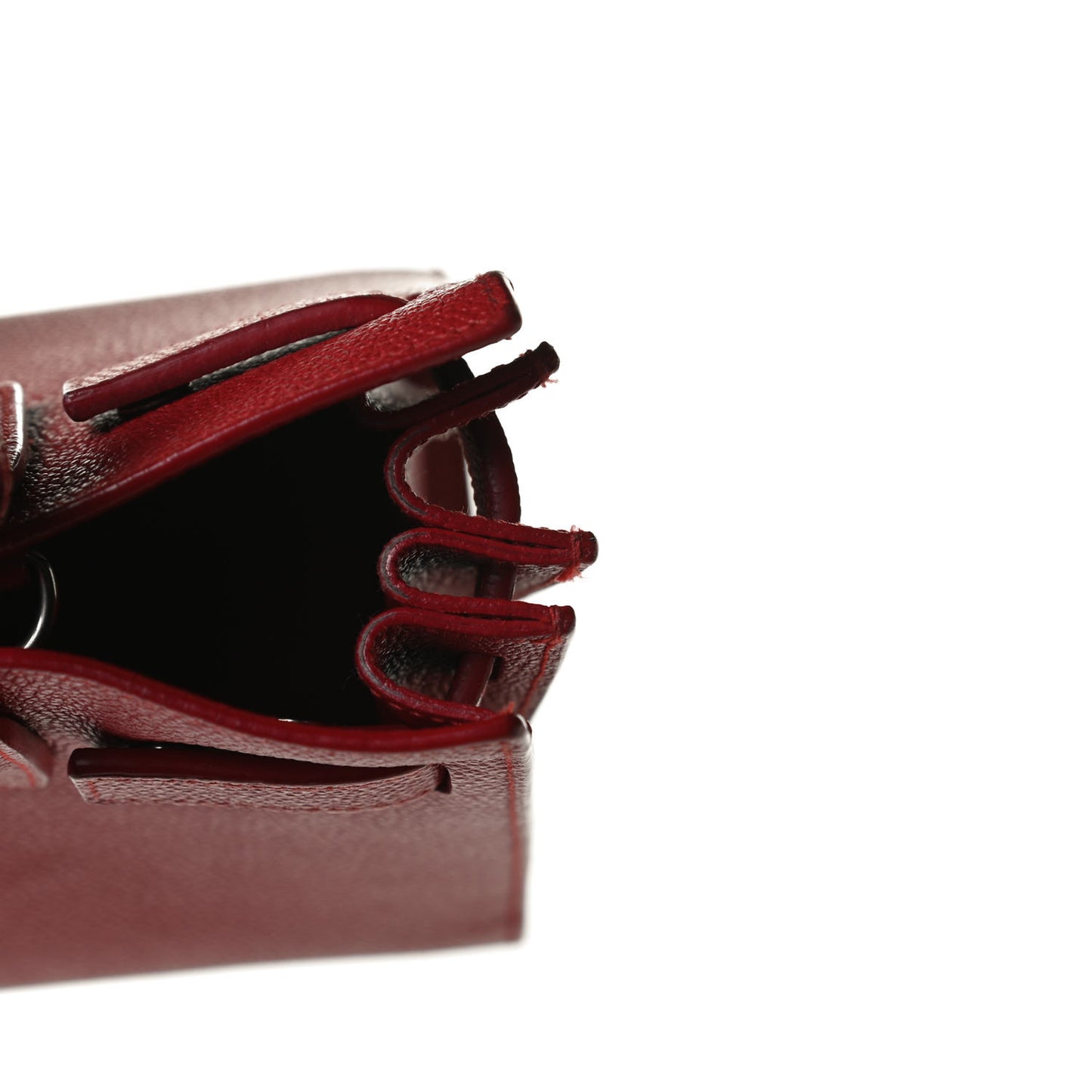 Grained Calfskin Nano Sac De Jour Lipstick Red