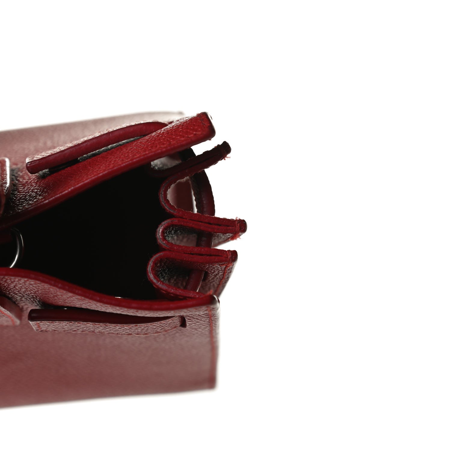 Saint Laurent Grained Calfskin Nano Sac De Jour Lipstick Red 17 of 17