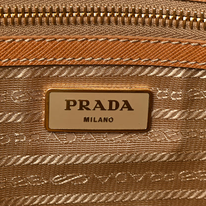 Prada Saffiano Large Galleria Double Zip Tote Caramel 6 of 8