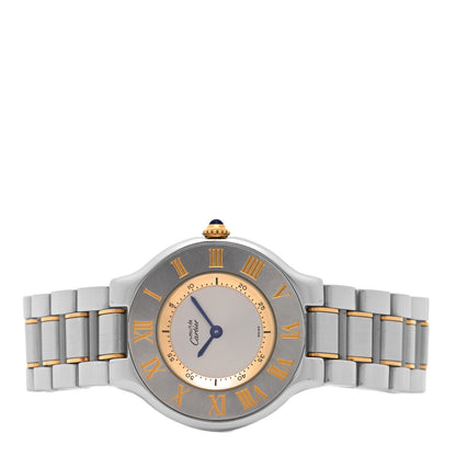 Cartier Stainless Steel 18K Yellow Gold 31mm Must De 21 Quartz Watch 2 of 5