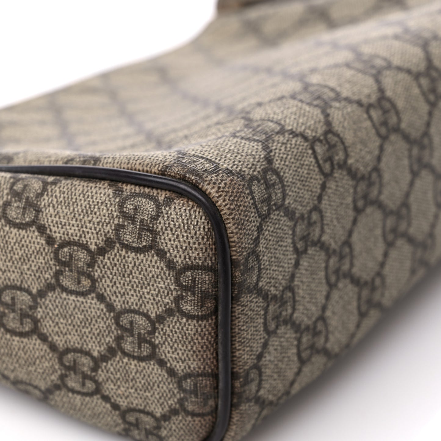 GG Supreme Monogram Cosmetic Case Brown