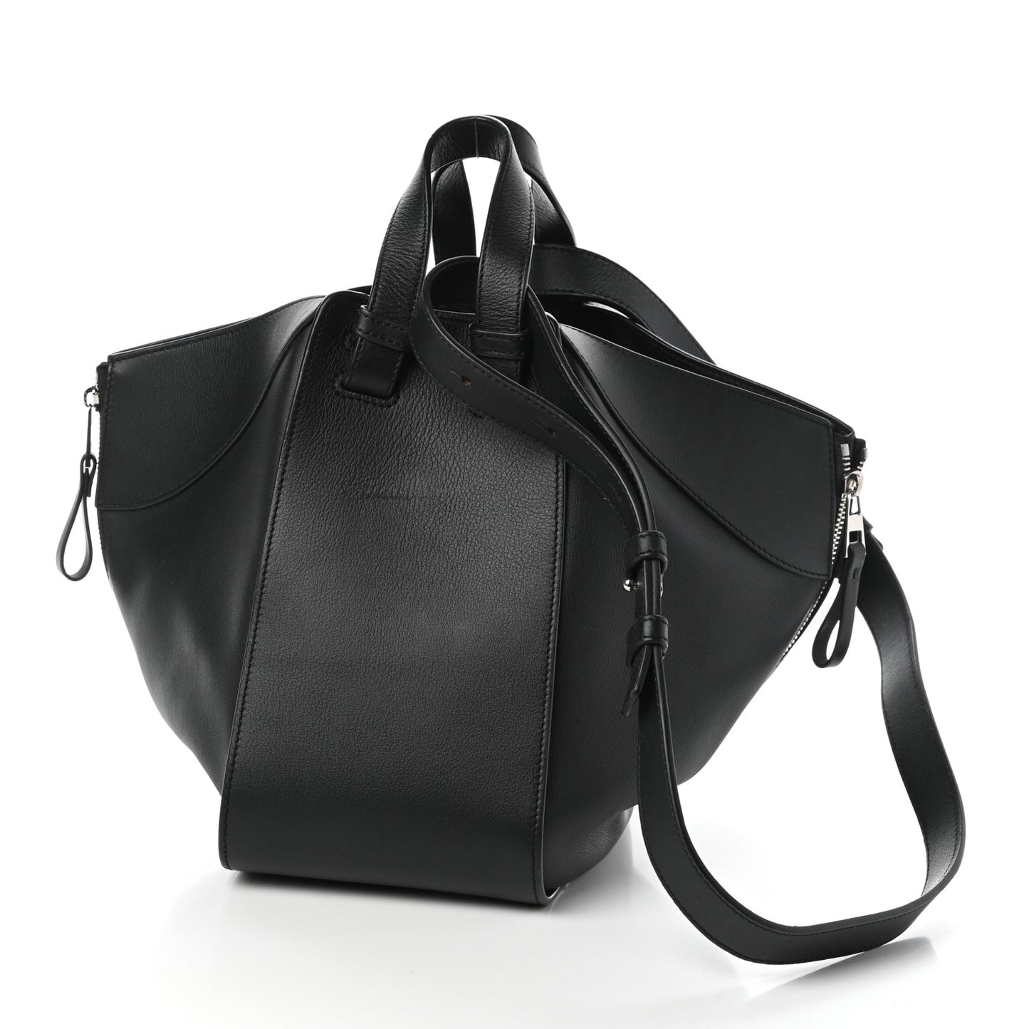 Calfskin Small Hammock Shoulder Bag Black