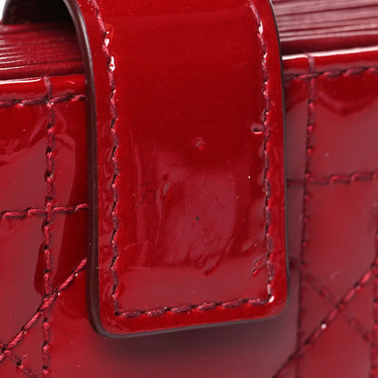 Christian Dior Patent Cannage Lady Dior 5-Gusset Card Holder Scarlet 11 of 11