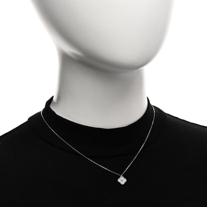 Van Cleef & Arpels 18K White Gold Diamond Sweet Alhambra Pendant Necklace 2 of 5