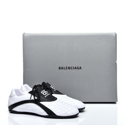 Balenciaga Matte Calfskin Womens Zen Sneaker 39 White Black 9 of 9