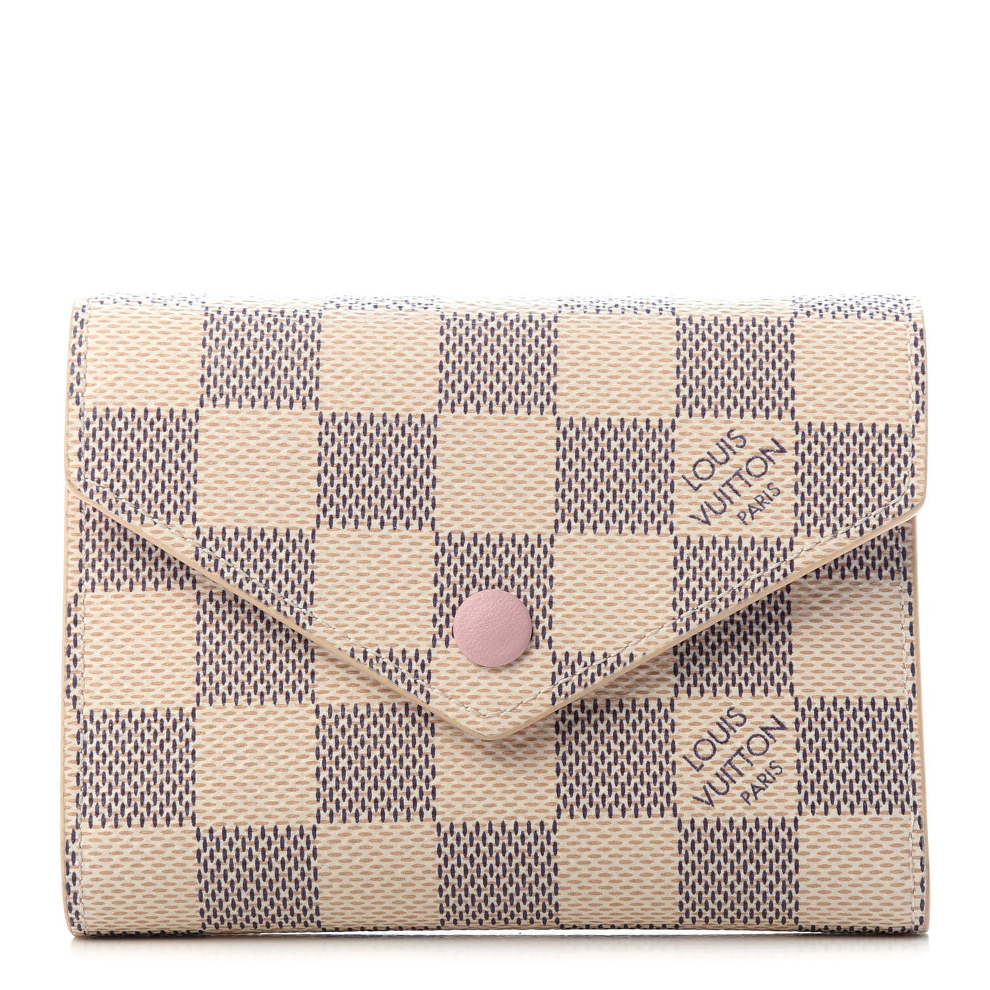 Damier Azur Victorine Wallet Rose Ballerine