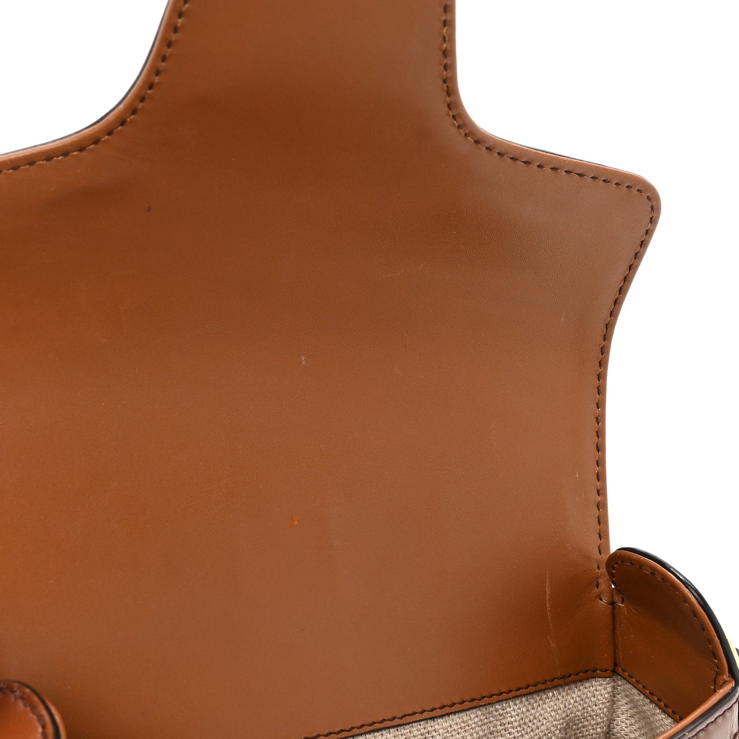 Monogram Small Lady Web Shoulder Bag Beige Cuir