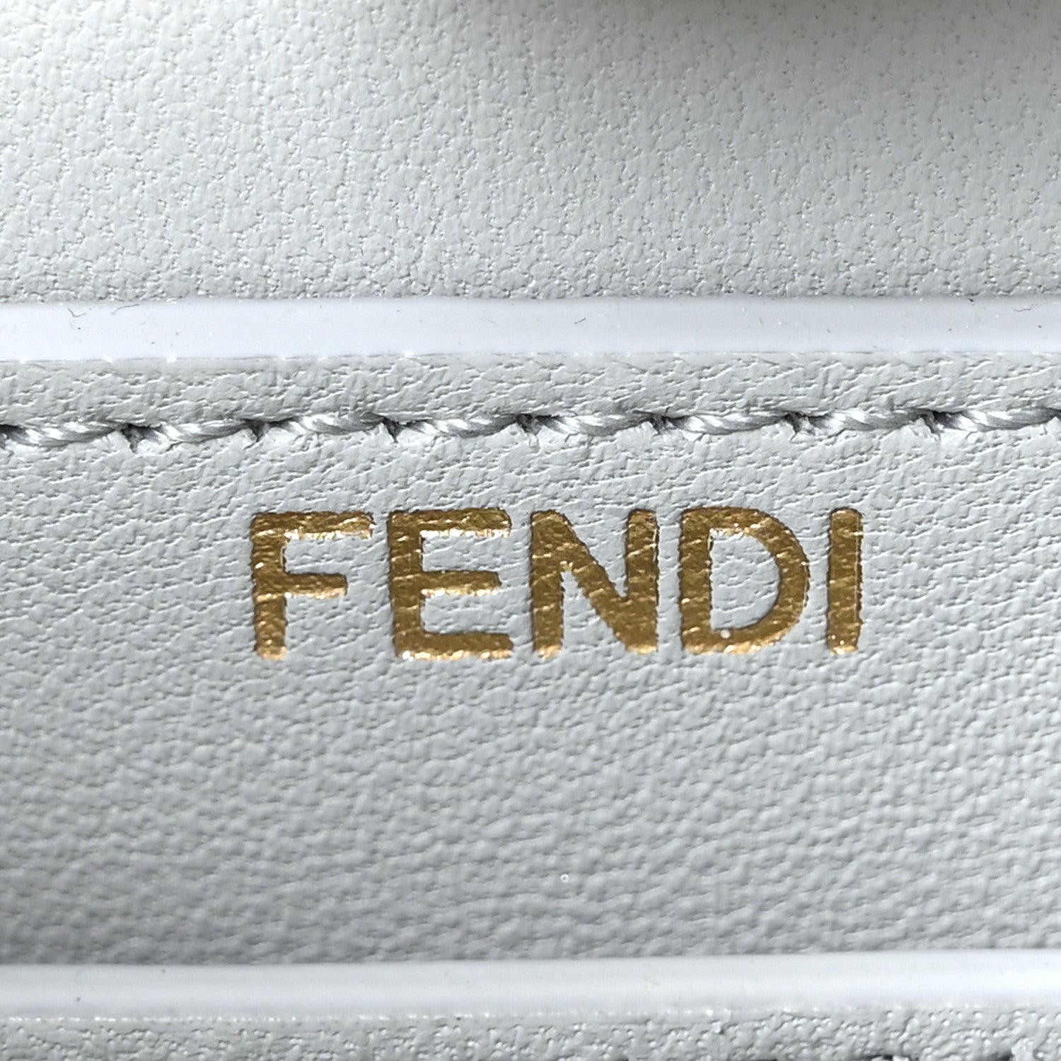Fendi Stingray Shiny Nappa Petite Peekaboo I SEE U Satchel Pearl Grey 6 of 9