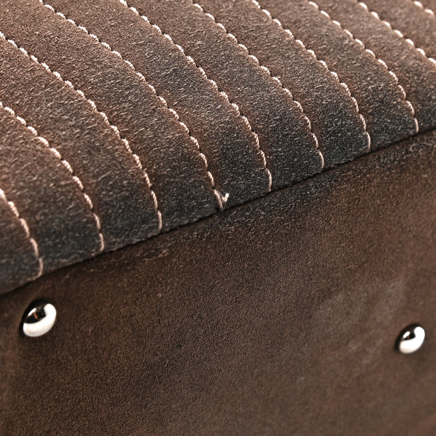 Suede Quilted Vertical Tote Brown