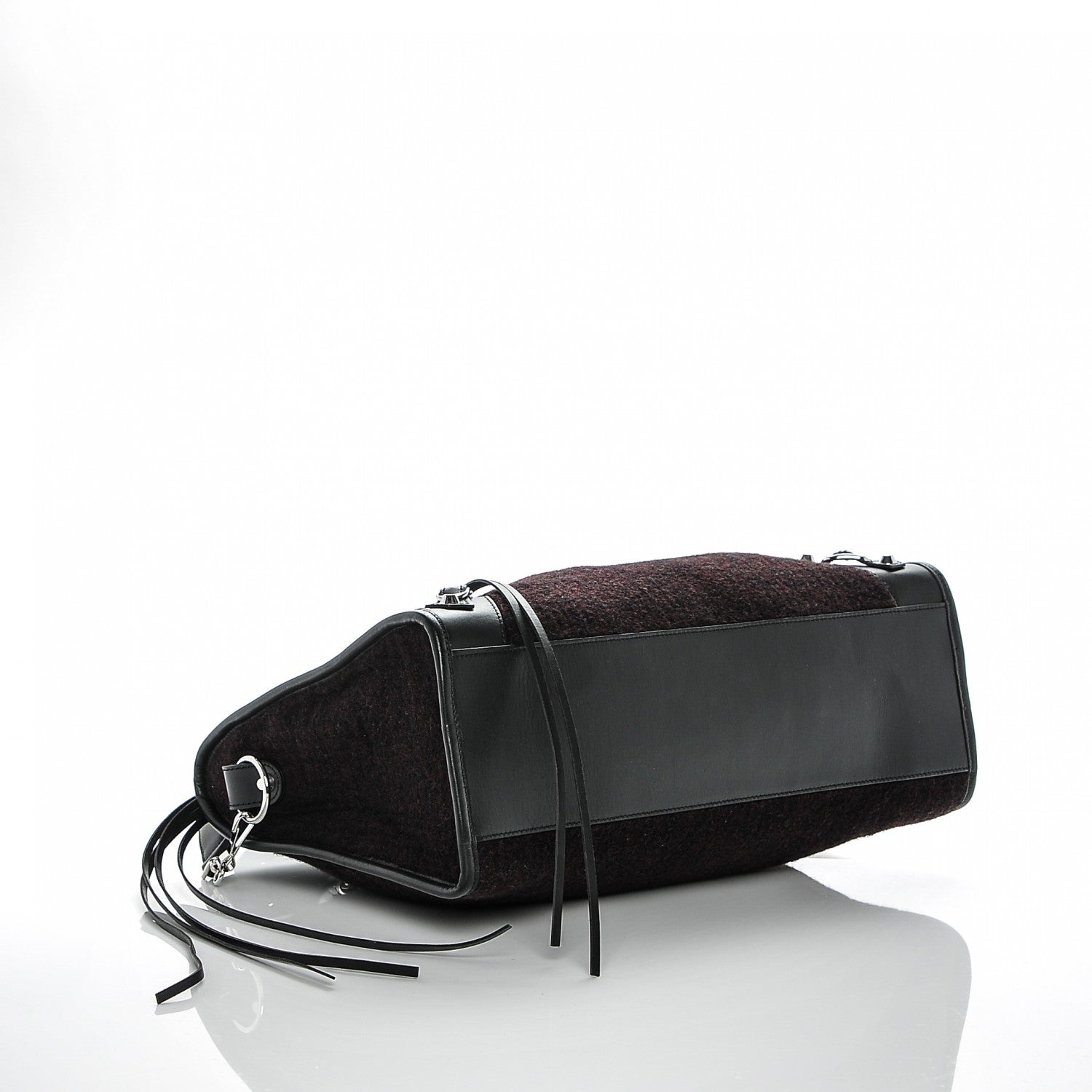 Balenciaga Calfskin Wool Classic Silver Hardware City Bordeaux 4 of 7