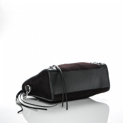 Balenciaga Calfskin Wool Classic Silver Hardware City Bordeaux 4 of 7