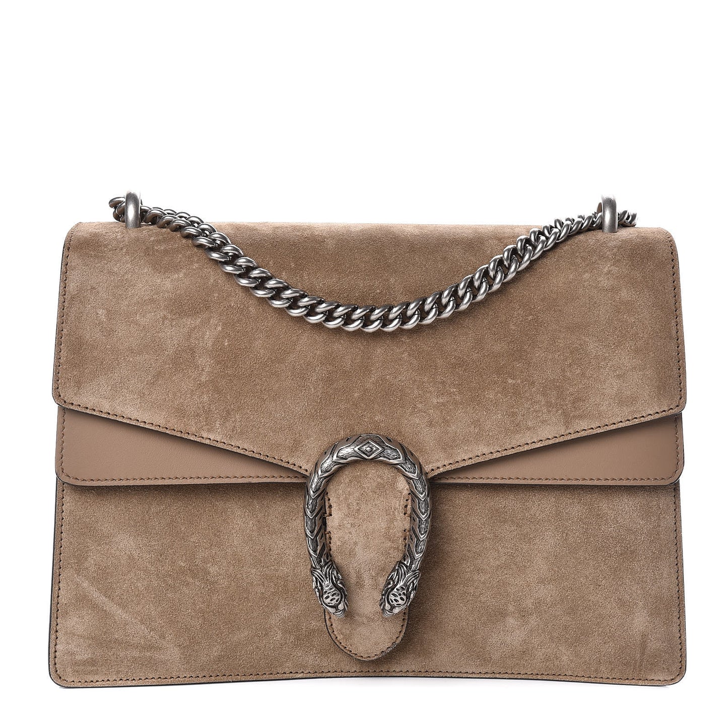 Suede Medium Dionysus Shoulder Bag Taupe