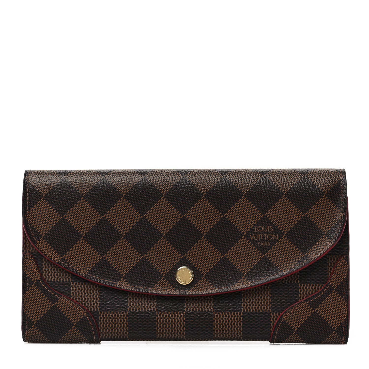 Louis Vuitton Damier Ebene Caissa Wallet Cherry 1 of 7