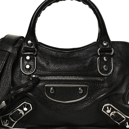 Balenciaga Chevre Silver Metallic Edge Hardware Mini City Black 8 of 14