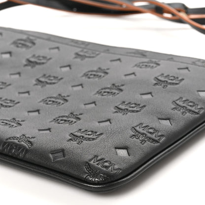MCM Calfskin Monogram Klara Crossbody Pouch Black 10 of 11