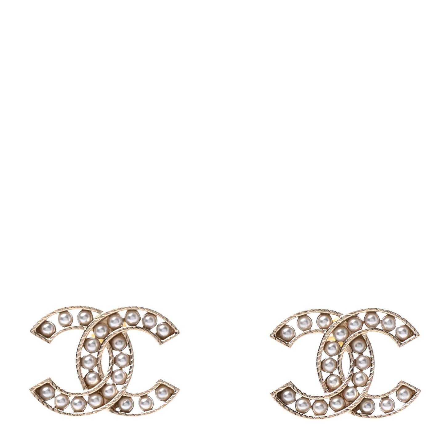 Pearl CC Earrings Gold