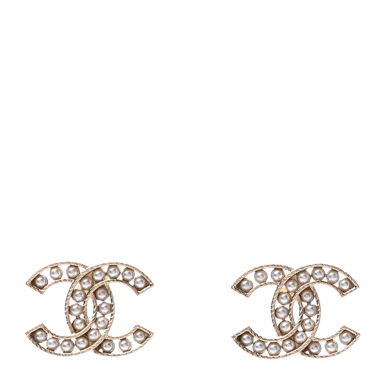 Chanel Pearl CC Earrings Gold 1 of 4