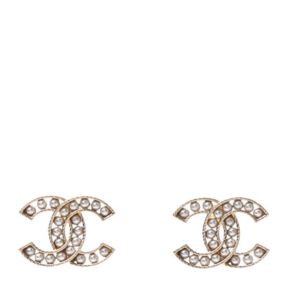 Chanel Pearl CC Earrings Gold 1 of 4