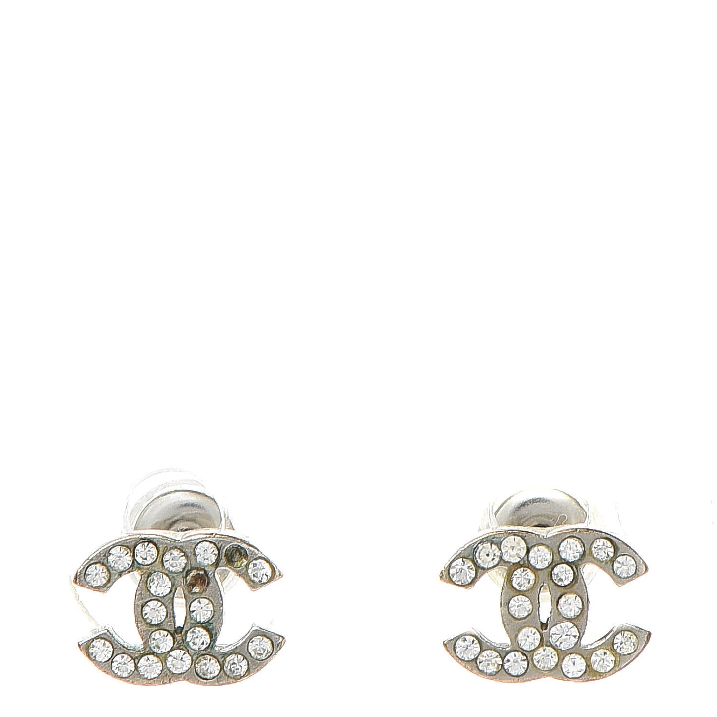 Crystal Timeless CC Earrings Silver