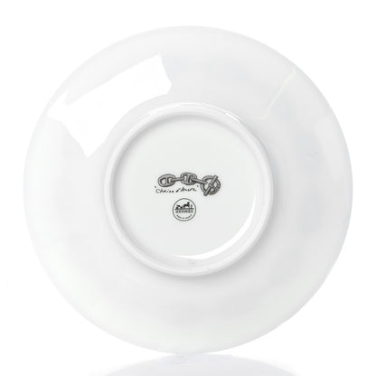 Hermes Porcelain Platinum Chaine d'Ancre Tea Cup and Saucer Set of 2 8 of 11