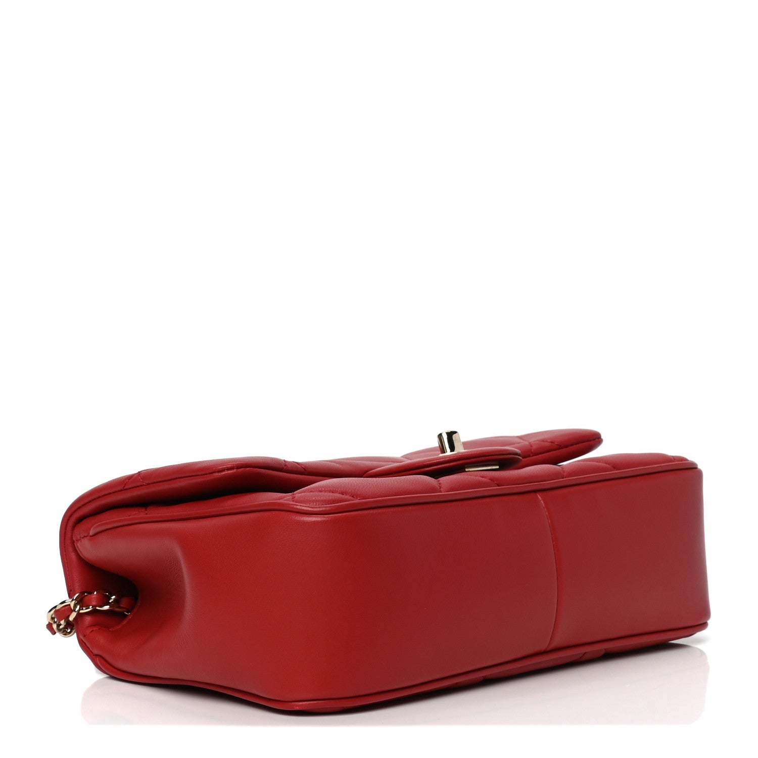 Chanel Lambskin Quilted Small Easy Carry Flap Red 3 of 4