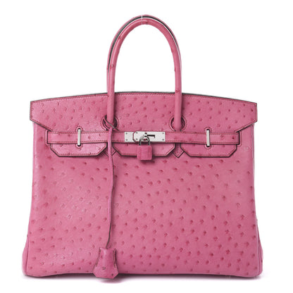 Hermes Ostrich Birkin 35 Fuchsia 1 of 8