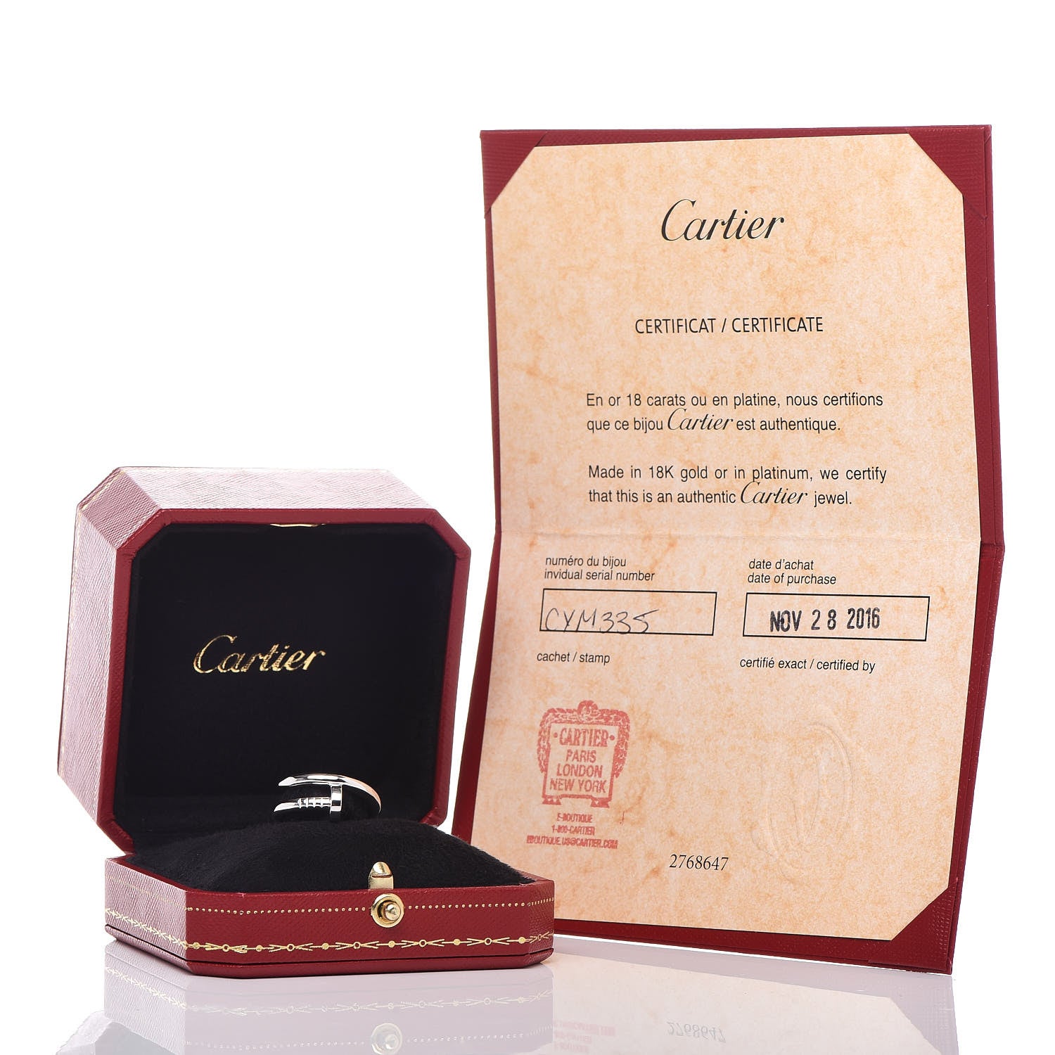 Cartier 18K White Gold Juste Un Clou Ring 51 5.75 6 of 6