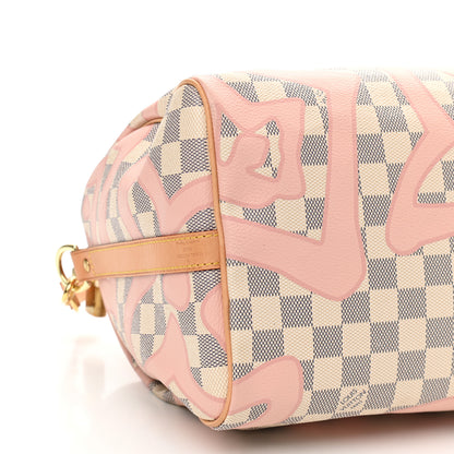 Louis Vuitton Damier Azur Tahitienne Speedy Bandouliere 30 Rose Ballerine 9 of 10