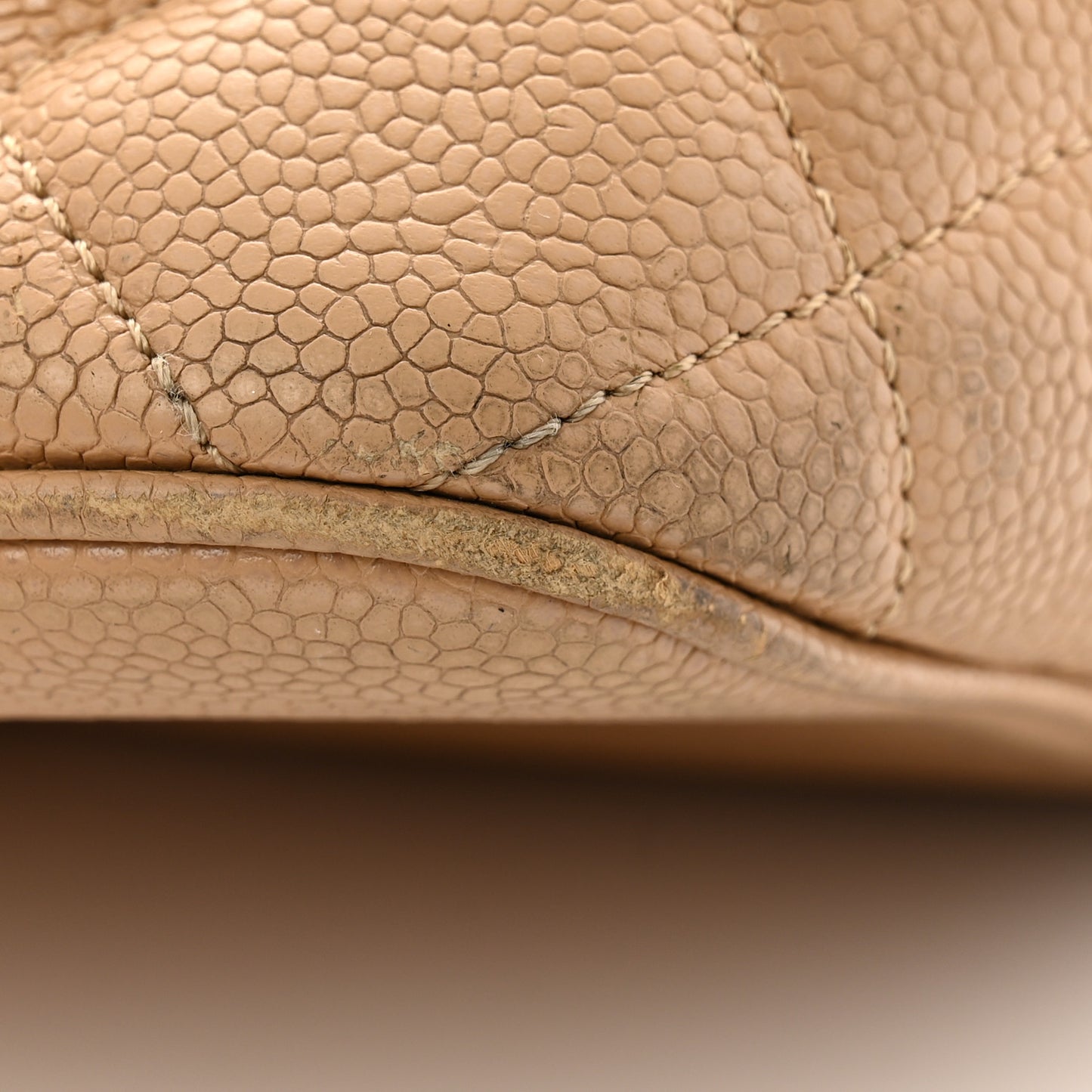 Caviar Quilted Medallion Tote Beige