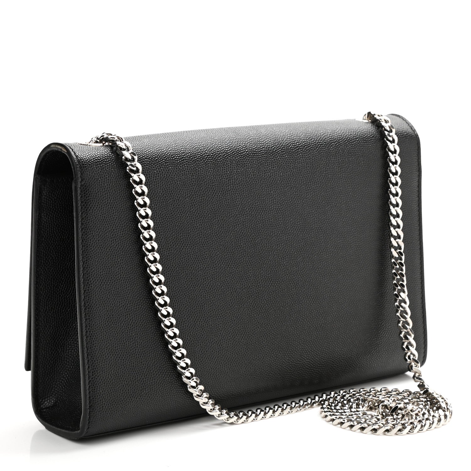 Saint Laurent Grain De Poudre Medium Classic Monogram Kate Satchel Black 3 of 11