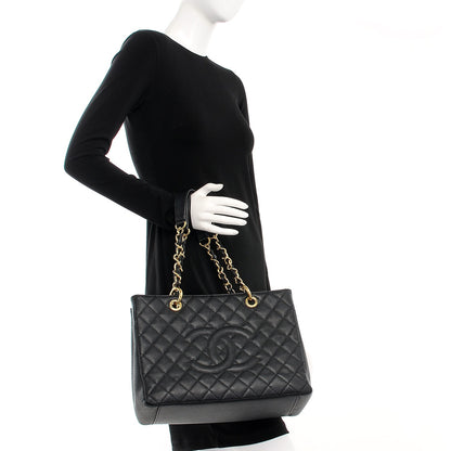 Chanel Caviar Quilted Grand Shopping Tote GST Black 2 of 11
