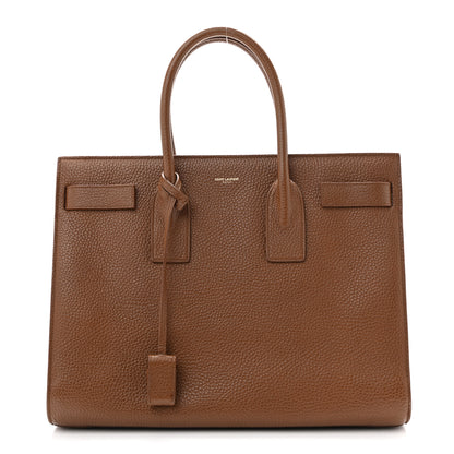 Saint Laurent Grained Calfskin Large Souple Sac De Jour Carryall Cinnamon 1 of 14