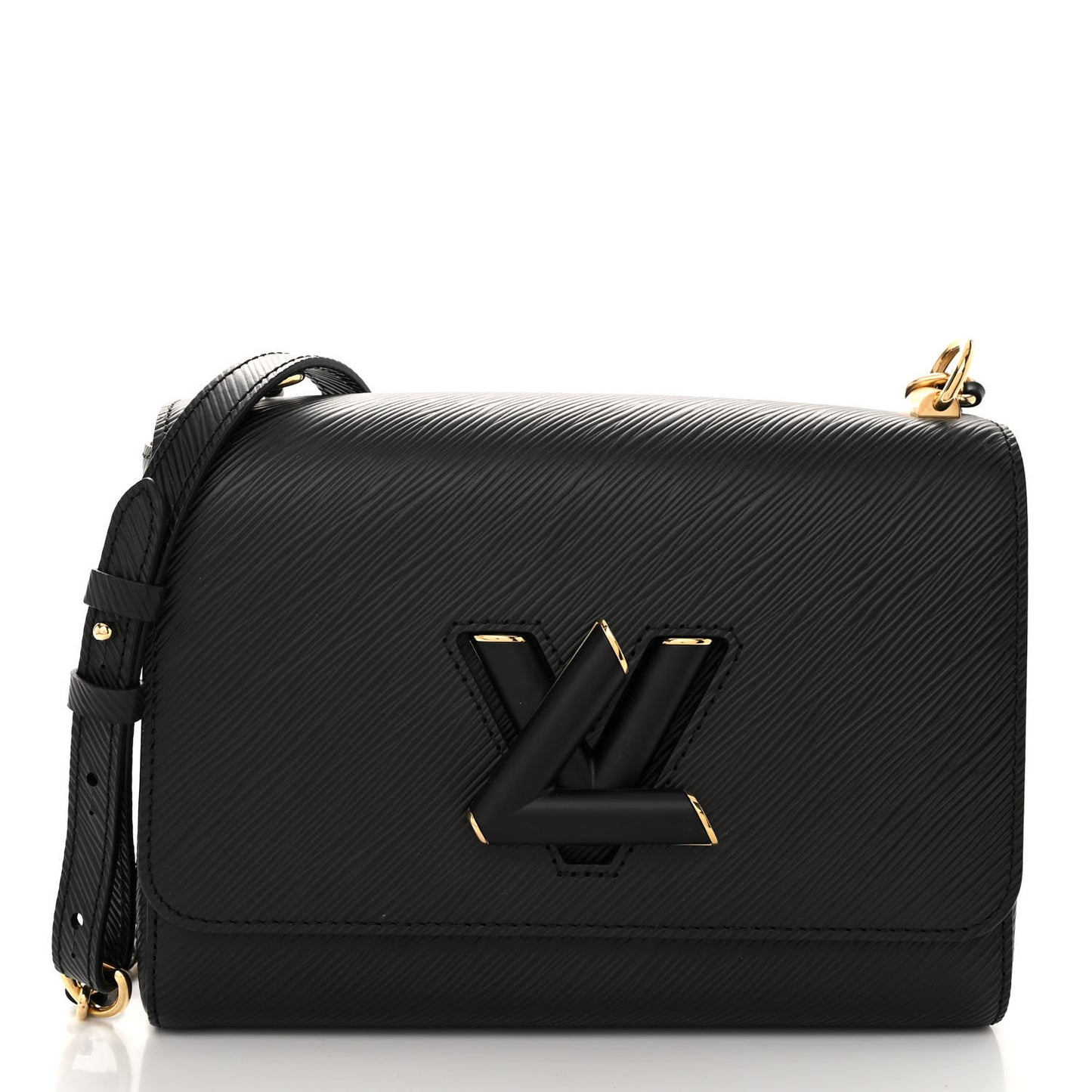Epi Twist Shoulder Bag MM Matte Black Gold
