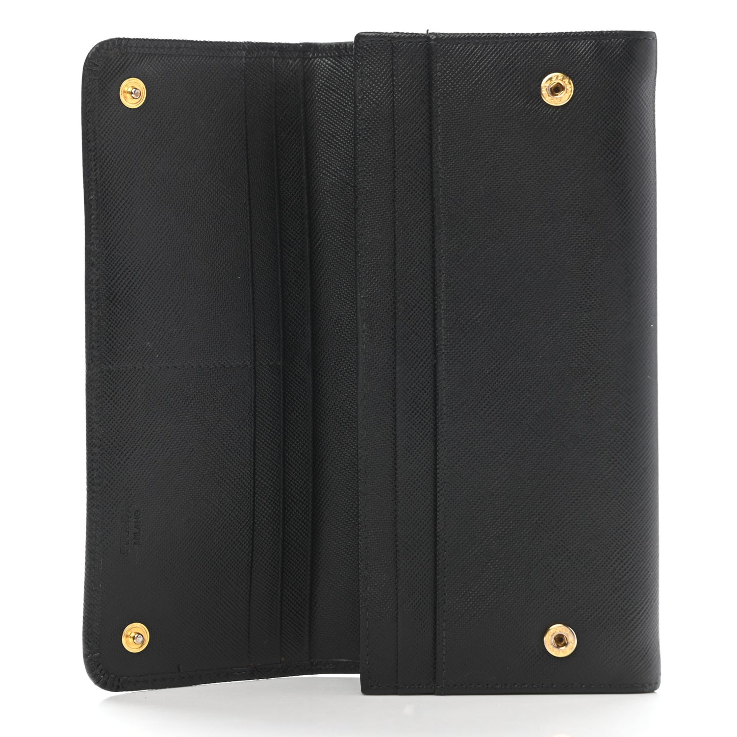 Saffiano Bow Continental Wallet Black