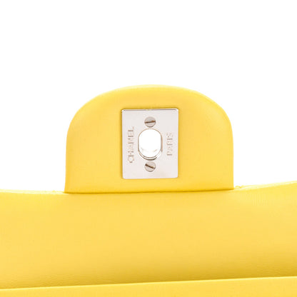 Chanel Lambskin Quilted Medium Double Flap Yellow 6 of 8