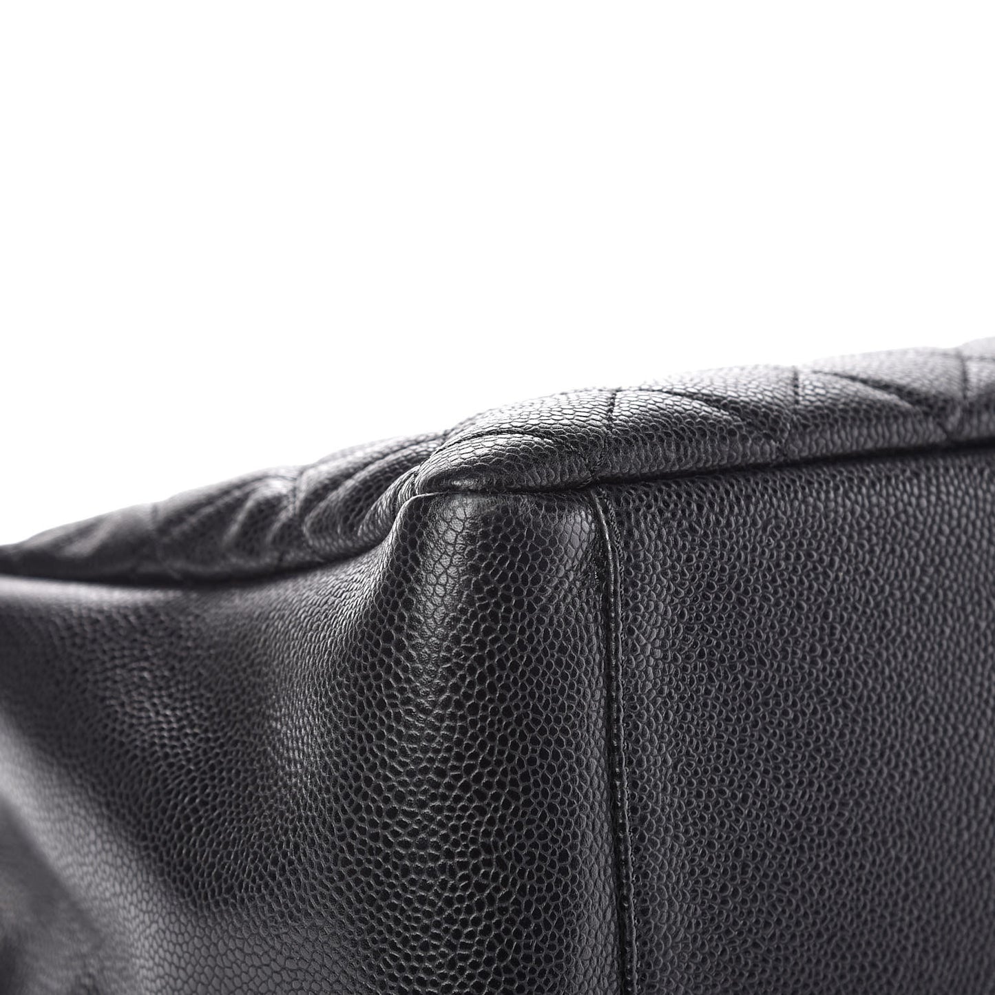 Caviar Quilted Grand Shopping Tote GST Black