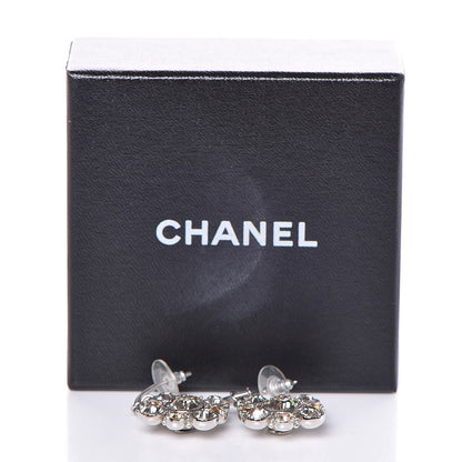 Chanel Crystal CC Dangle Earrings Silver 5 of 5