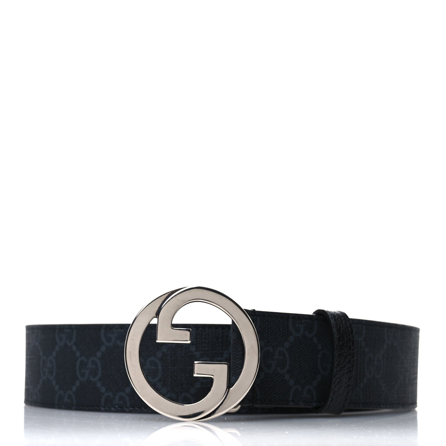 Gucci GG Supreme Monogram Ciny Lux Calfskin Blondie 40mm Belt 110 44 Black 1 of 4
