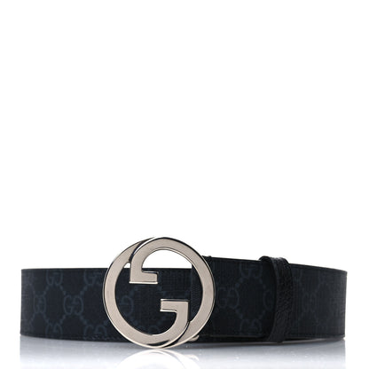 Gucci GG Supreme Monogram Ciny Lux Calfskin Blondie 40mm Belt 110 44 Black 1 of 4
