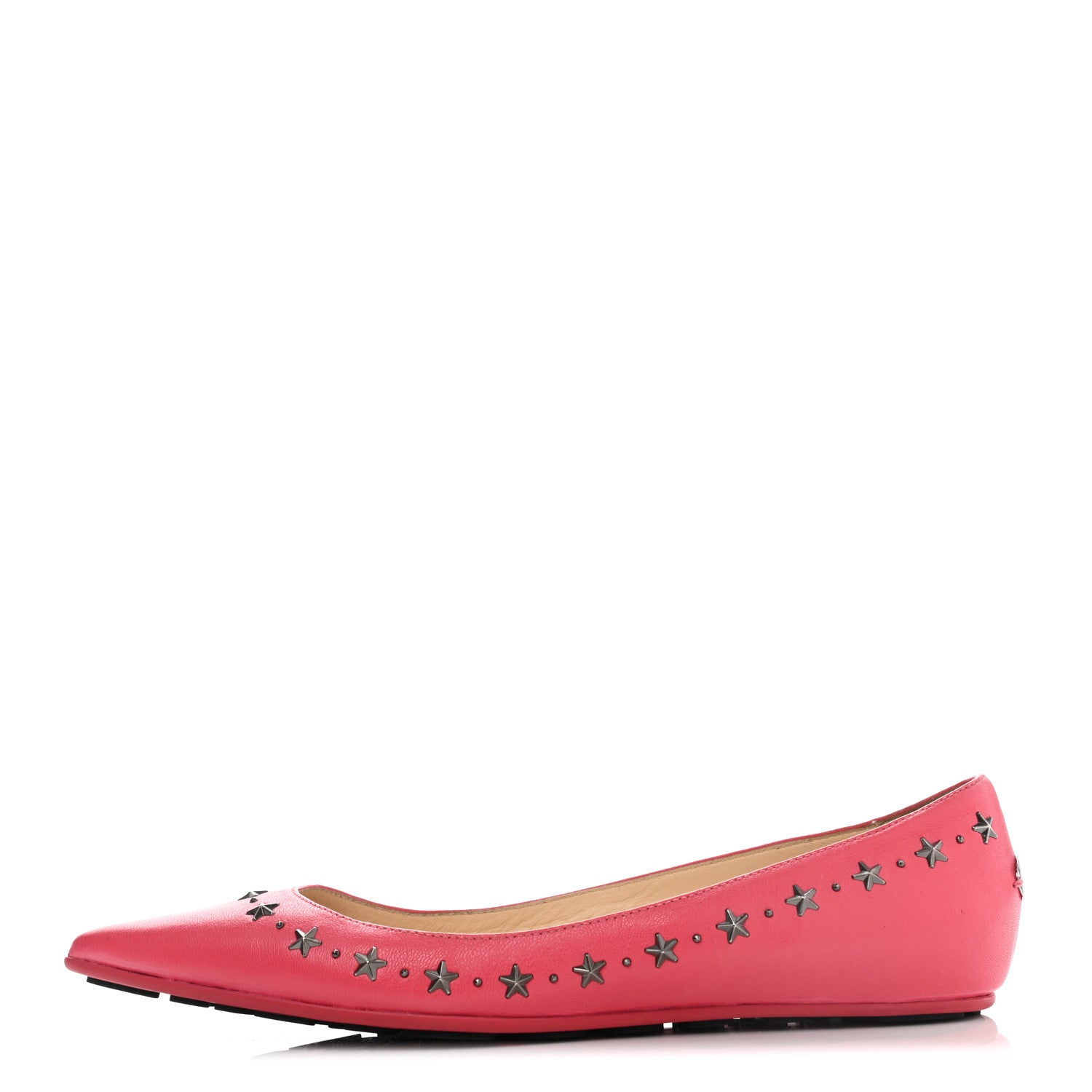 Jimmy Choo Calfskin Windsor Star Flats 36 Pink 1 of 10
